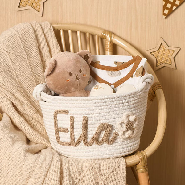 Multicolor Personalized Knitted Basket