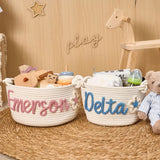 Multicolor Personalized Knitted Basket 5